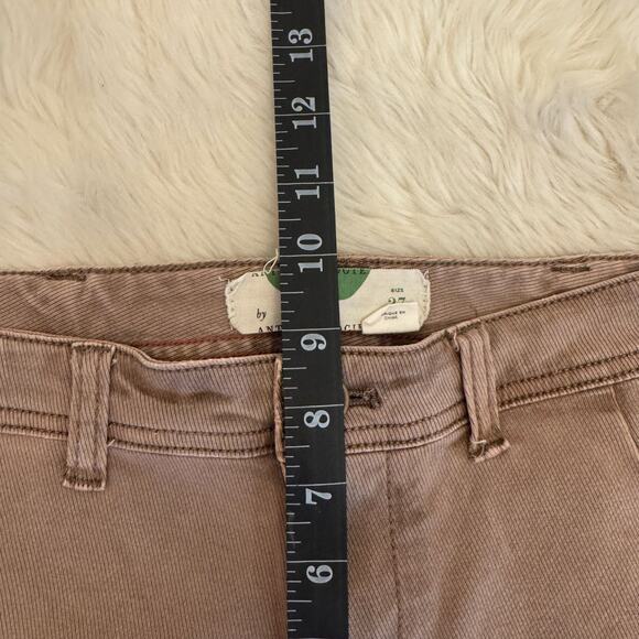Anthropologie Button Leg Cropped Ankle Skinny Utility Pants 27 - Picture 13 of 15